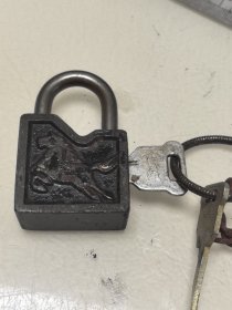 60年代老广州新岭南飞马牌锁原配钥匙