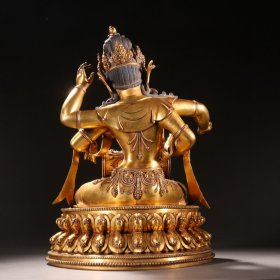 明 铜鎏金佛母造像