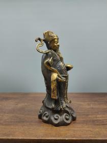 古玩铜器收藏:，财神爷，造型独特，质感厚实、雕刻精美、包浆纯熟！
新货上架！
产品规格 重量 如下图：