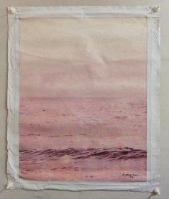 吕中元，著名油画，画心尺寸97+70，作品保真手绘，品相如图自然旧完好，图片与实物一致，作品意境深远，值得收藏