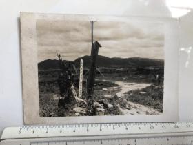 民国抗战时期南京光华门外风景日本鬼子战友之墓原版老照片