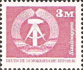 民主德国邮票东德1981年普票 国徽 1全 雕刻版