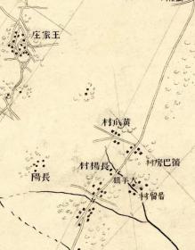 古地图1894 北京近傍图壹览  良乡县。纸本大小55*66厘米。宣纸艺术微喷复制。