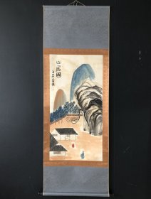【齐白石】山水，三尺纯手绘作品，带水印 尺寸：174*60厘米左右，