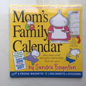 Mom`s Family Calendar 2016年 8月-2017年12月  妈妈的家庭日历   库存 未拆封  大开本