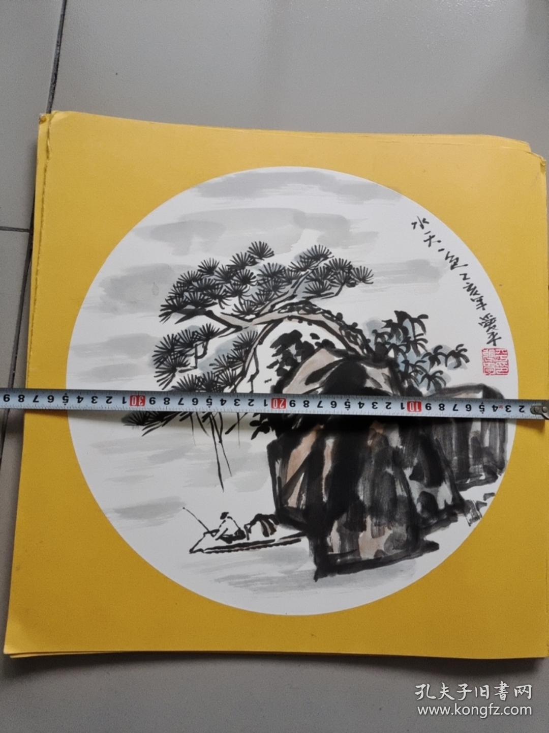 张爱平山水，硬纸卡（1）书画原作