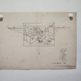 著名设计师、画家王军线描画