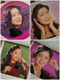4本港台明星原版挂历合售.邓丽君汪明荃恬妞甄妮张艾嘉胡慧中刘雪华米雪0余安安林凤娇黄杏秀熏妮森森毛悠明.4本完整无缺.