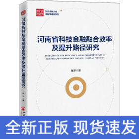 河南省科技金融融合效率及提升路径研究