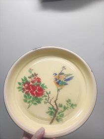 “三胜老牌”彩花圆盘(上世纪50年代铸丰搪瓷厂出品)