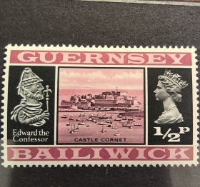 Y102格恩济邮票1969花卉 城堡建筑 城徽 地图 新 1枚