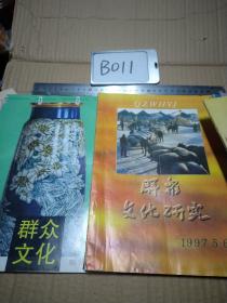 群众文化研究1995.1.2.3.5.6/1996.1.2-3.6/1997.1.2.3-4.5-6./2001.2共十三本