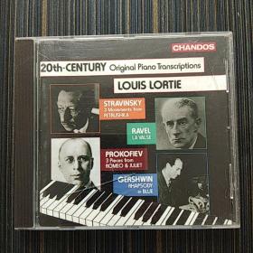 20th-century original piano transcriptions-lortie（乐曲CD 附说明册页 共收录8首乐曲）