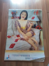 1996年挂历:美女挂历情意绵绵12月全！品相见图！按图发货！