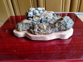 内蒙古阿拉善戈壁彩玉山形石小品