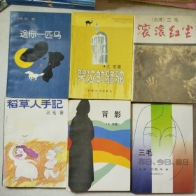 三毛作品集（哭泣的骆驼，滚滚红尘，昨日.今日.明日，送你一匹马，背影，稻草人手记）6本