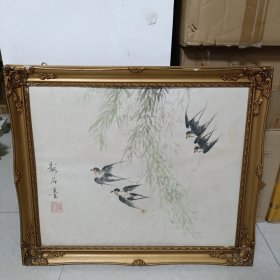 【名人国画】作者：许德华（又名青清，字龙石）1940年生于浙江诸暨，一生投身书画。1986年起，其篆刻、书法作品频现《书法报》等报刊，屡获全国性展览一、二等奖，作品被中国美术馆等机构收藏。他撰有《清代钱币之特征》等论文，编著《隶书习字教程》等法帖及散文随笔。其书法苍劲、章法稳妥，篆刻古朴浑厚、熔古铸今，绘画师法自然、古朴雅致，在诗书画印领域尽显深厚造诣与独特风格。品相实物请老师看图片为准