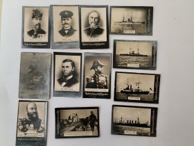 八国联军统帅将领以及侵华战舰 1902年原版银盐老照片