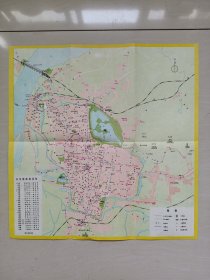 老观光地图：八十年代《南京 公交线路起迄站》少见版本，详见图片及描述