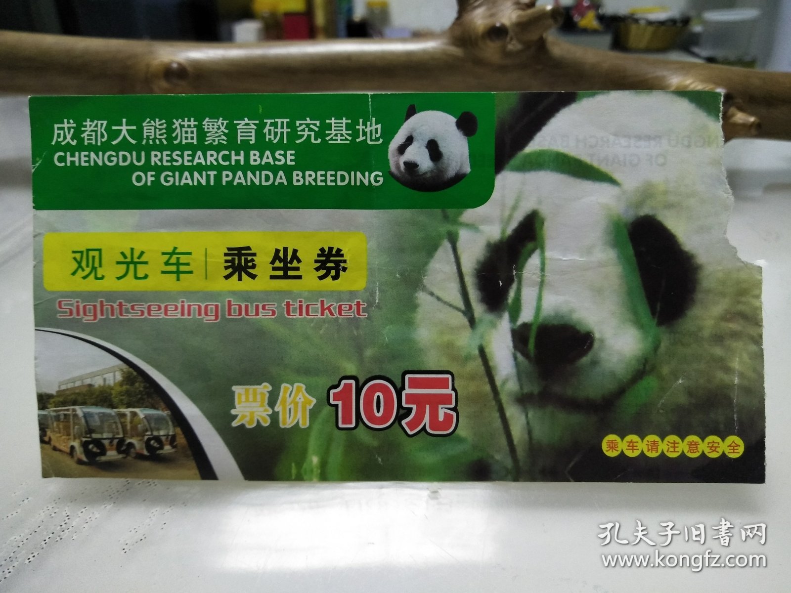 四川成都大熊猫繁育研究基地观光车票
