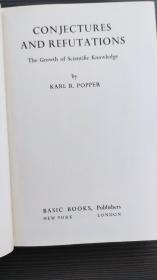 (精装版，保存良好，国内现货,初版一刷，英文原版)Conjectures and Refutations Karl Popper 稀见版本