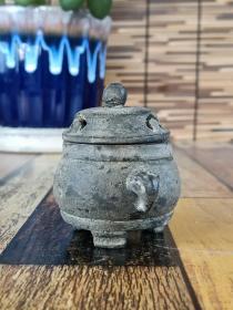 古董   古玩收藏   铜器   铜小熏炉   尺寸长宽高:7.5/5/7.5厘米，重量:0.6斤