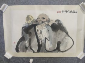 王立功 （阿立 ）高僧图一副 原装原裱