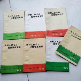 农村人民公社经营管理资料（7本合售内页有毛主席语录）