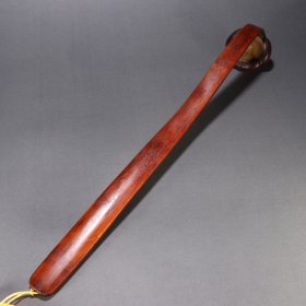 清 竹雕刻诗文如意