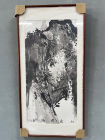 蒋意 中美协会员 写意作品《此处通幽》尺寸：100*50cm！
