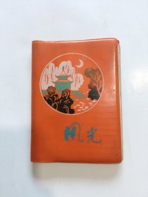 风光 64开插图塑料日记本 (已使用) 书脊处脱页 品相如图