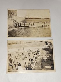 民国南京风景老照片南京中央游泳池(私人拍摄角度独特)