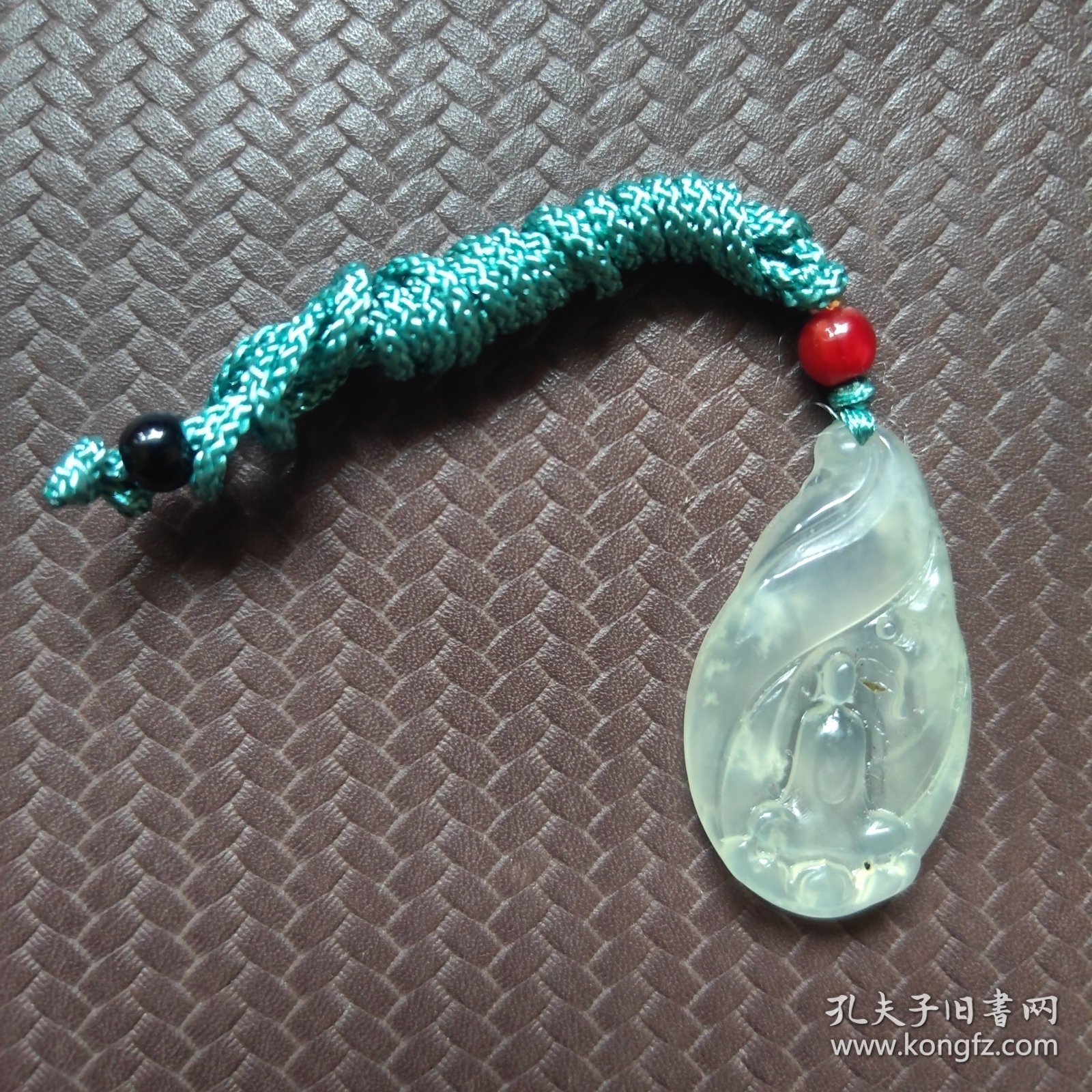 岫玉白冰观音吊坠（3.9x2.2x0.6cm）