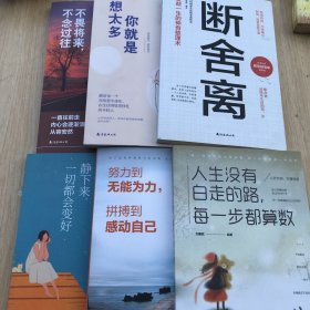 【正版】全套六册自律法则断舍离 、你就是想的太多、不畏将来不念过往、人生没有白走的路每一步都算数、努力到无能为力 拼搏到感动自己、静下来一切都好（6本合售）