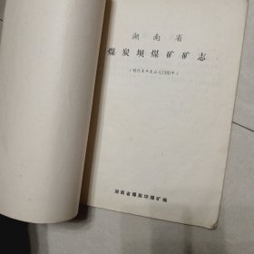 湖南省煤炭坝煤矿矿志（明代末年至公元1980年）