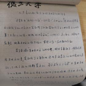 复旦大学教授解放初期历史手稿，五四运动篇幅，涉及胡适，陈独秀蔡元培等人