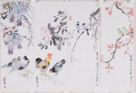 417-6张德泉《花多四屏14》