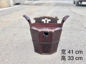 民国时期松柏木壶套·全品·皮壳老辣·官宦人家使用·尺寸41.33cm