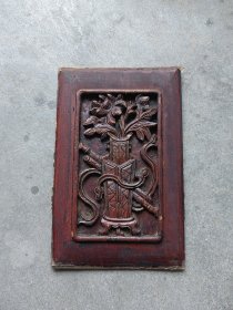 清代博古木雕椅背