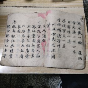 一本道光戊申年做道场的手抄本【有6个筒子页没有写字，主打卖道光老皮纸】