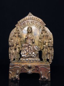 纯铜北魏佛佛像，尺寸宽22cm高31cm厚6.5cm，重2.6公斤，