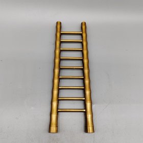 铜竹节梯子摆件，品相如图