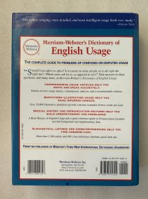 现货  英文版 Merriam-Webster's Dictionary of English Usage  韦氏英语惯用法词典 16开本精装 美国印刷