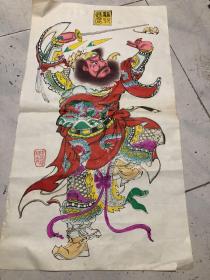 杨柳青木版年画《钟馗》 63x 35