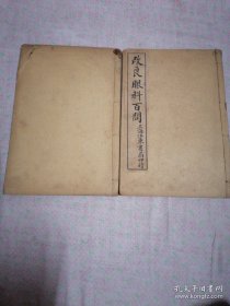 民国罕见中医典籍 改良眼科百问（上下）两卷全 绘图版线装石印品佳。。