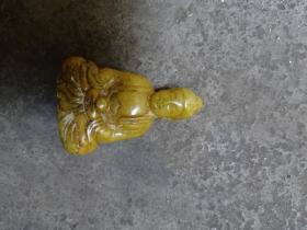 天然玉雕佛像摆件高6.5厘米