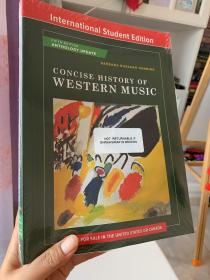 现货 Concise History of Western Music Anthology Update 英文原版  西方音乐史 简明西方音乐史 西方音乐简史  Barbara Russano Hanning