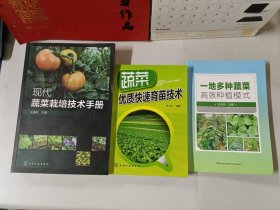 现代蔬菜栽培技术手册、蔬菜优质快速育苗技术、一地多种蔬菜高效种植模式（3本）