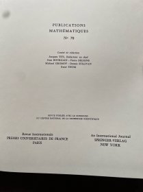 INSTITUT DES HAUTES ETUDES SCIENTIFIQUES 高等科学研究所 1989 PUBLICATIONS MATHEMATIQUES ,N'70（布面精装）