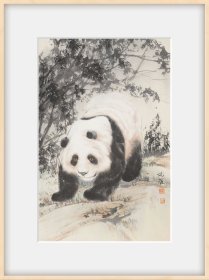 吴孔庭工笔熊猫特价（假一赔十），中国美术家协会会员，中国工笔画协会会员